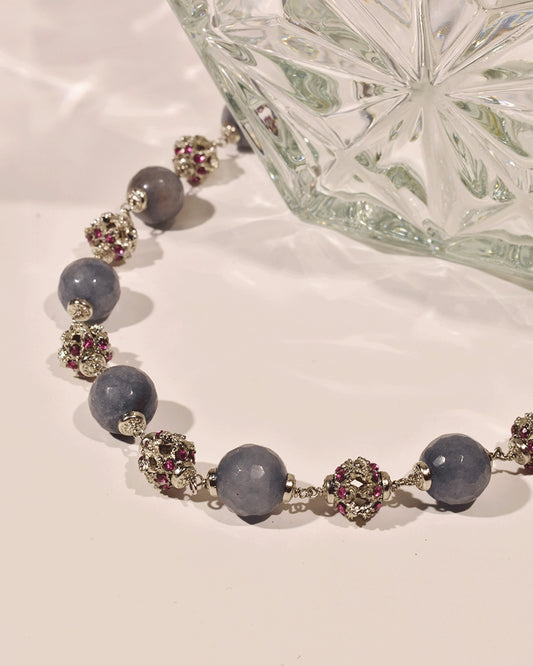 Taranam Grey Necklace Set