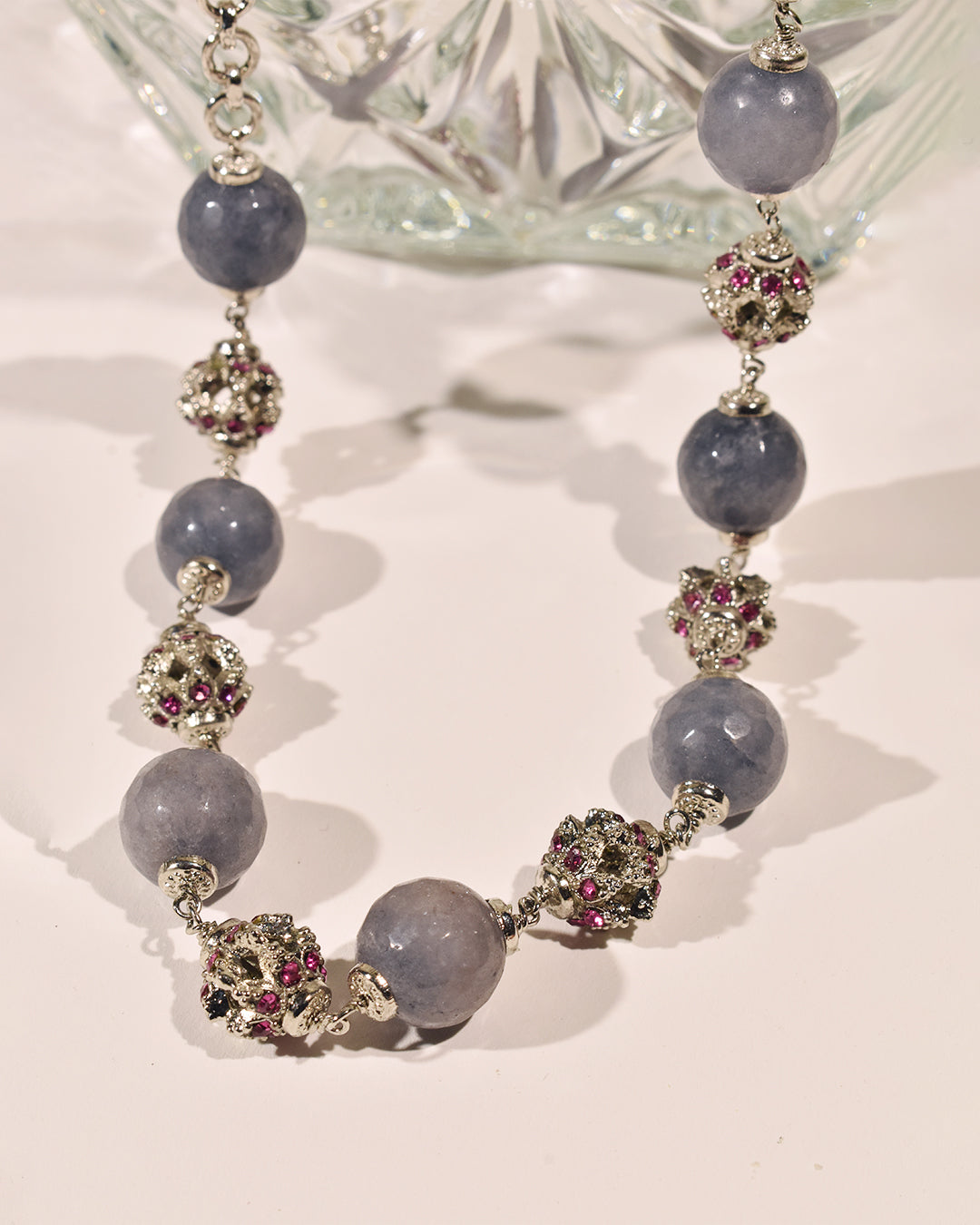 Taranam Grey Necklace Set